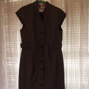 Dress - Calvin Klein  - Brown/Beige tweed